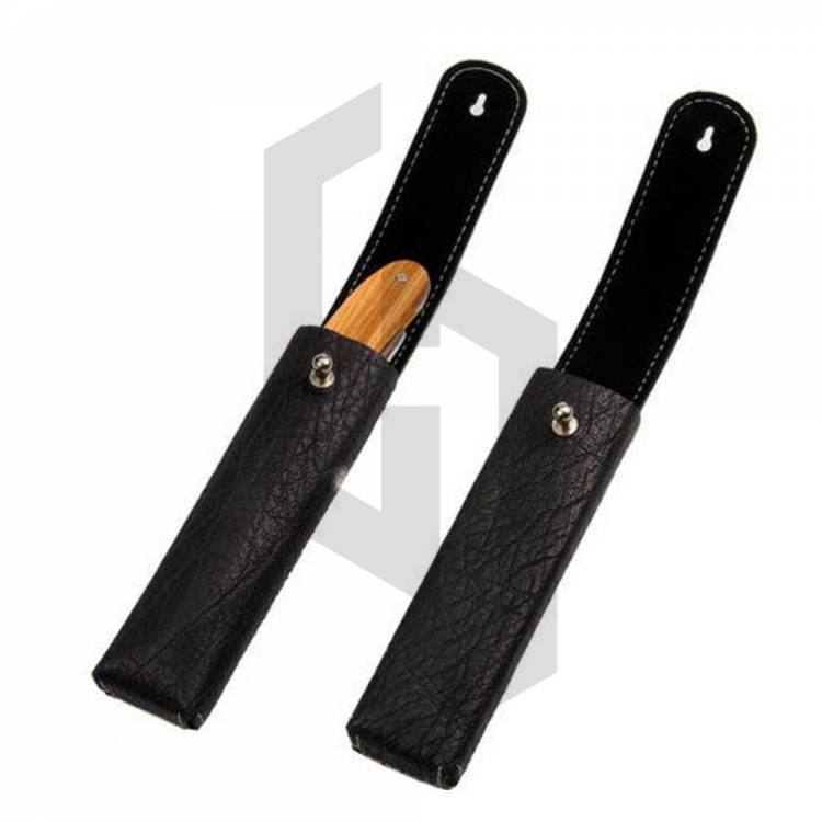 20-Pack Straight Barber Razors – Classic Black Handle, Carbon Steel Blade